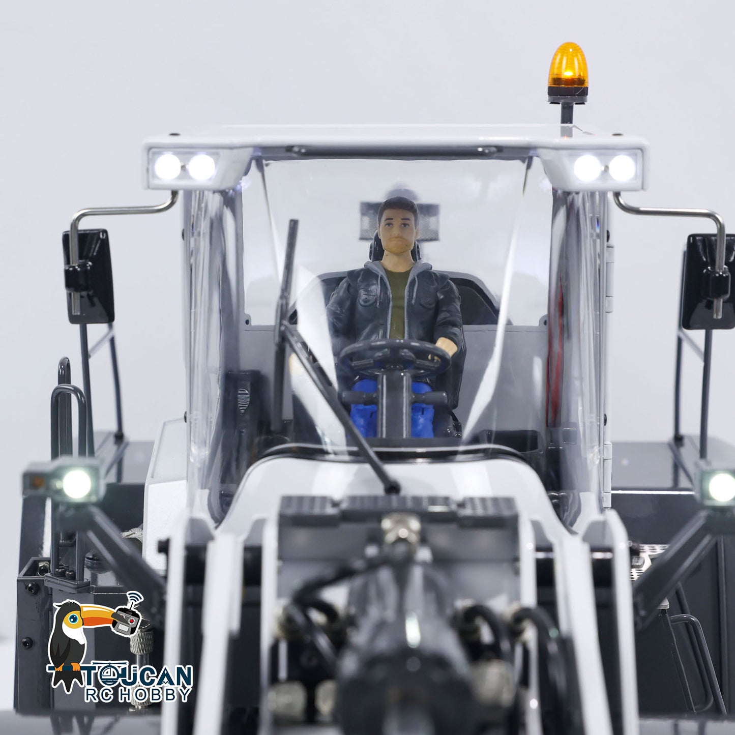 XDRC 1/14 Scale Hydraulic RC Loader 580 Radio Control Construction Vehicle Electric Model Sound Light DIY Cars