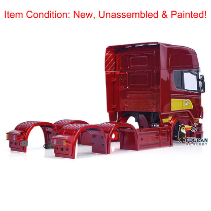 Toucan Hobby RC Car Body Shell High-roof Cabin for 6x6 6x4 1/14 Remote Control Tractor Truck Construction Vehicle DIY Model