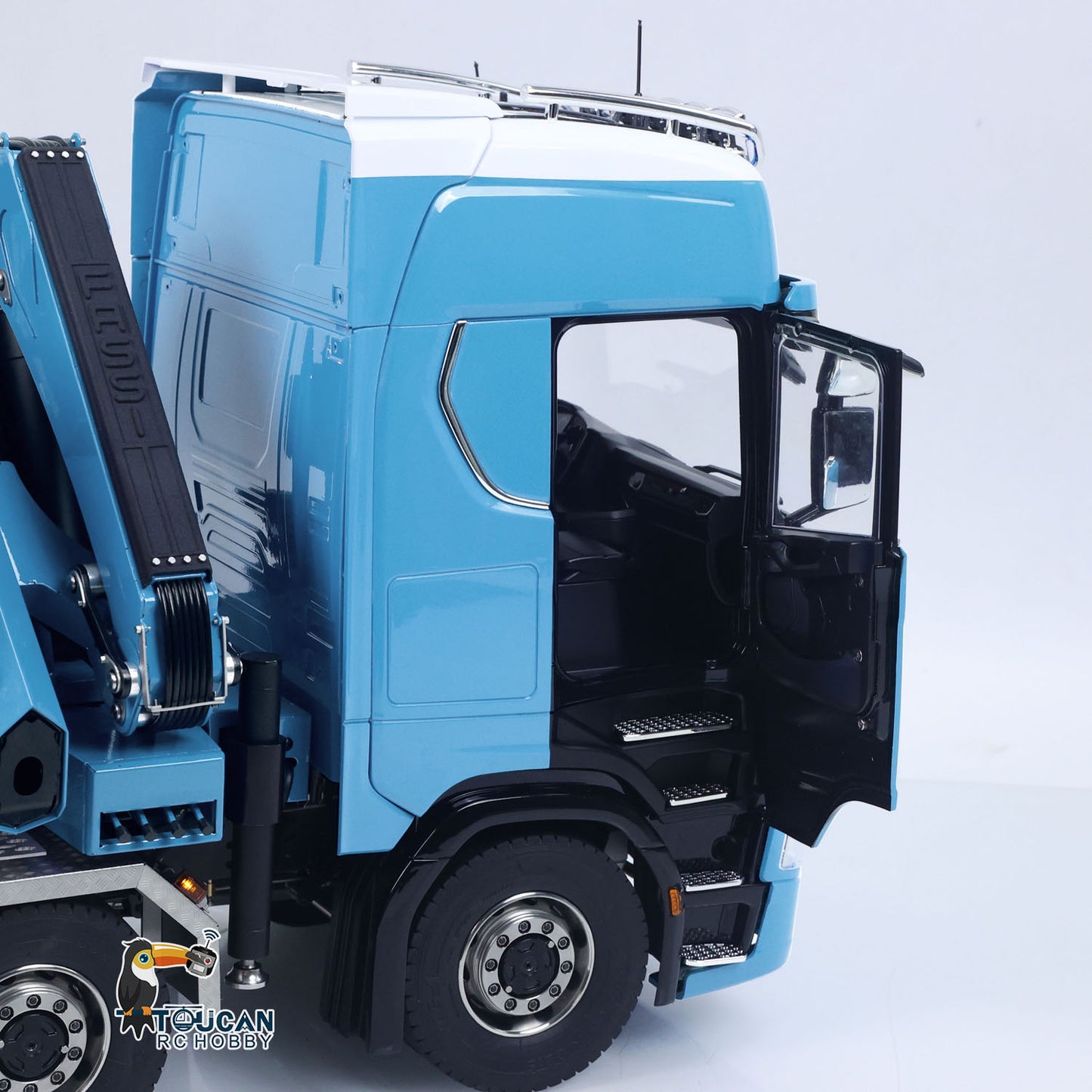 770S 10x10 1/14 Hydraulic Crane Dump RC Tipper Car Metal Full Dump Truck RTR Battery Light Sound