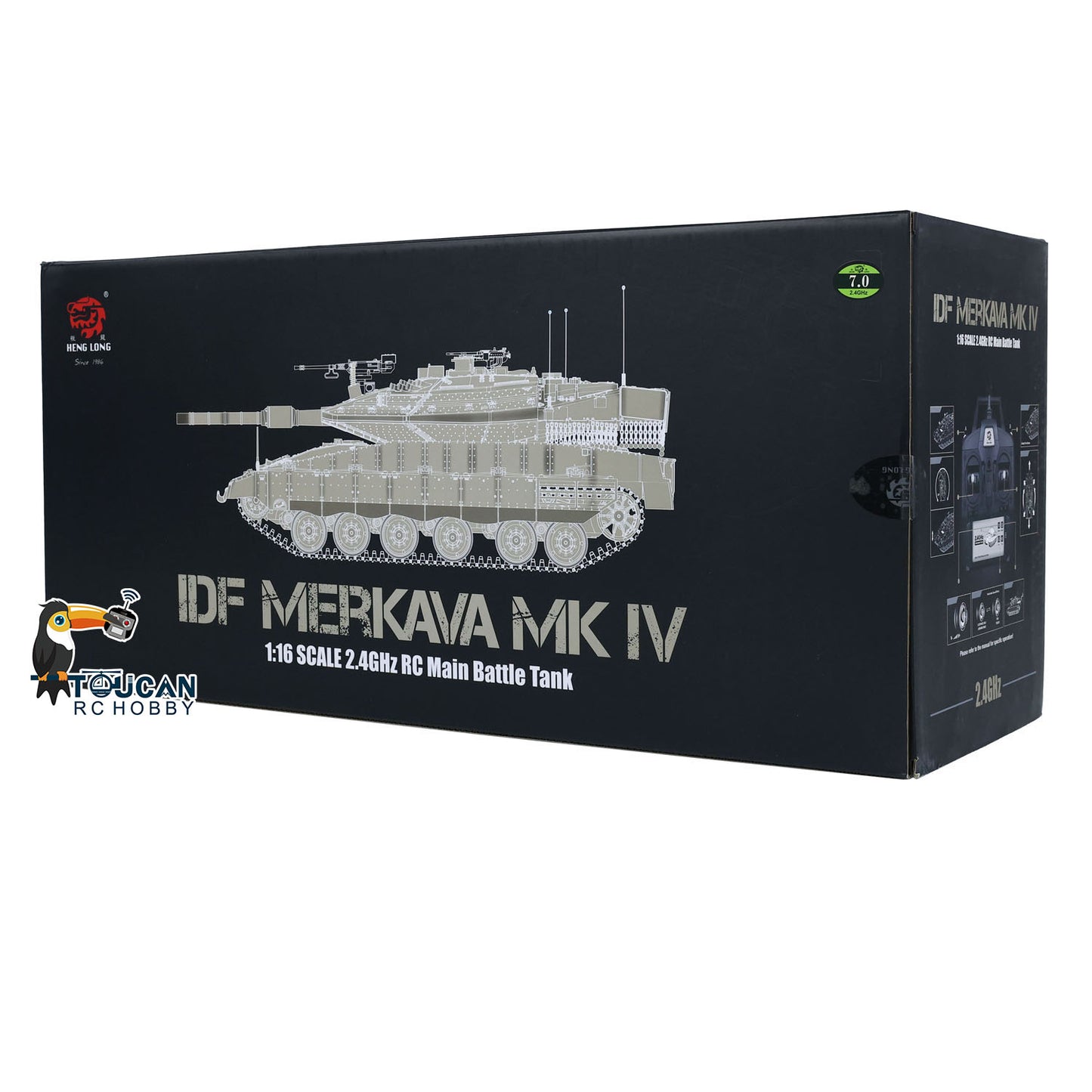 Heng Long Plastic RC Main Battle Tank 1/16 IDF Merkava MK IV 3958 Remote Control Panzer Military Vehicles BB Combating