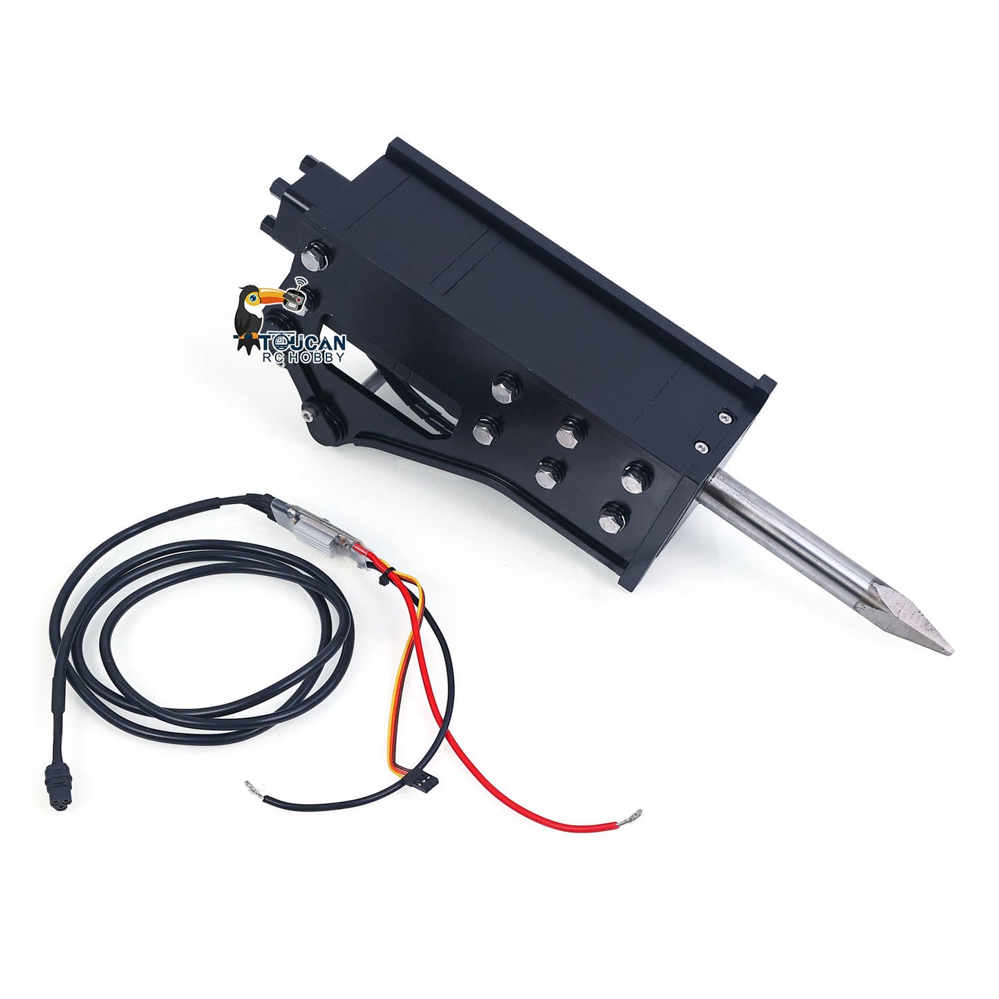 TOUCAN RC HOBBY New Product Metal Hydraulic Shear Electric Hammer Bucket for 1/12 RC Hydraulic Digger C395 LR976 Remote Control Construction Vehicles Excavator