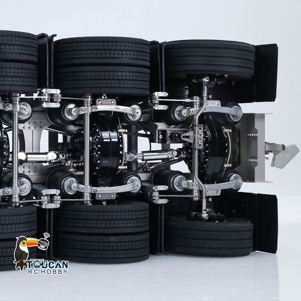 TOUCAN RC HOBBY ScaleClub 10x10 Metal Chassis for 1/14 DIY RC Tractor Truck R620 770S Remote Control Lorry Car Differential Lock Rear Axle Steering