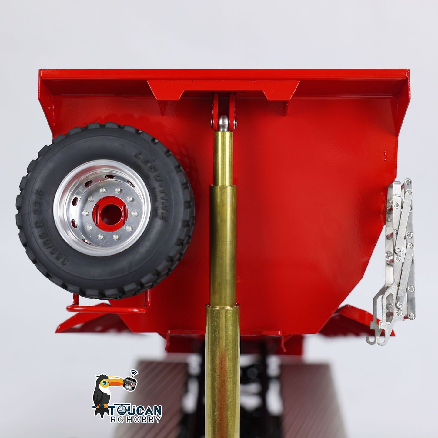 LESU 1/14 8x8 Metal Hydraulic RC Dump Truck Tipper 2 Speed Transmission Axles With Differential Lock FlySky I6S Remote Controller Sound Light System