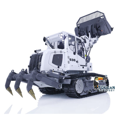 LESU 1/14 636 Hydraulic Construction Vehicles Radio Controlle Track Loader Light Sound Motor Metal Openable Closable Bucket