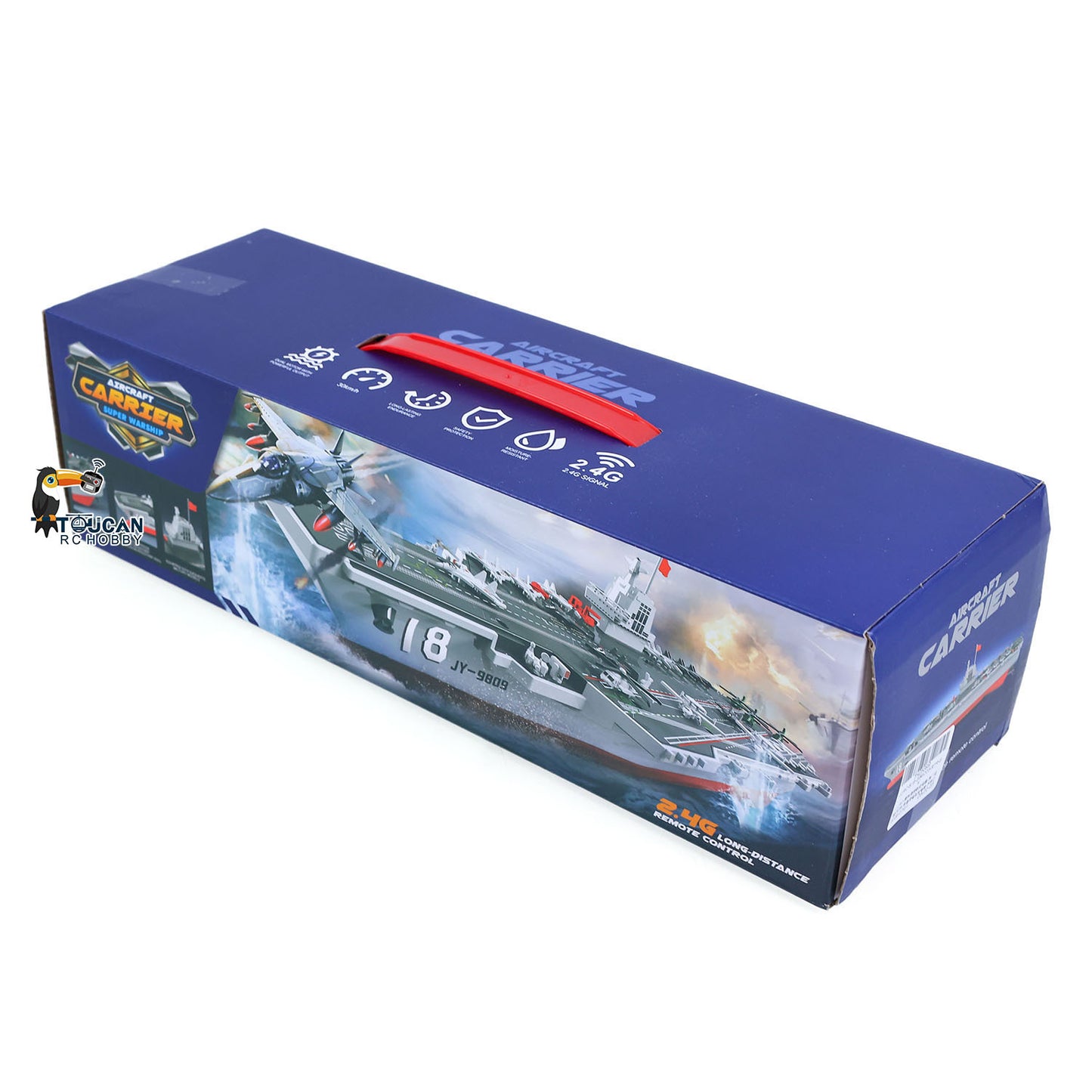 2.4GHz RC High Speed Boat Remote Control Aircraft Carrier Warship S19 Electric Water Toys RTR Battery Dual Motor USB Charge