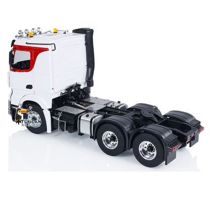 LESU 1/14 6x6 RC Tractor Truck Radio Control Car Painted Assembled Metal Chassis 2-Speed Gearbox Light Sound System PNP/RTR