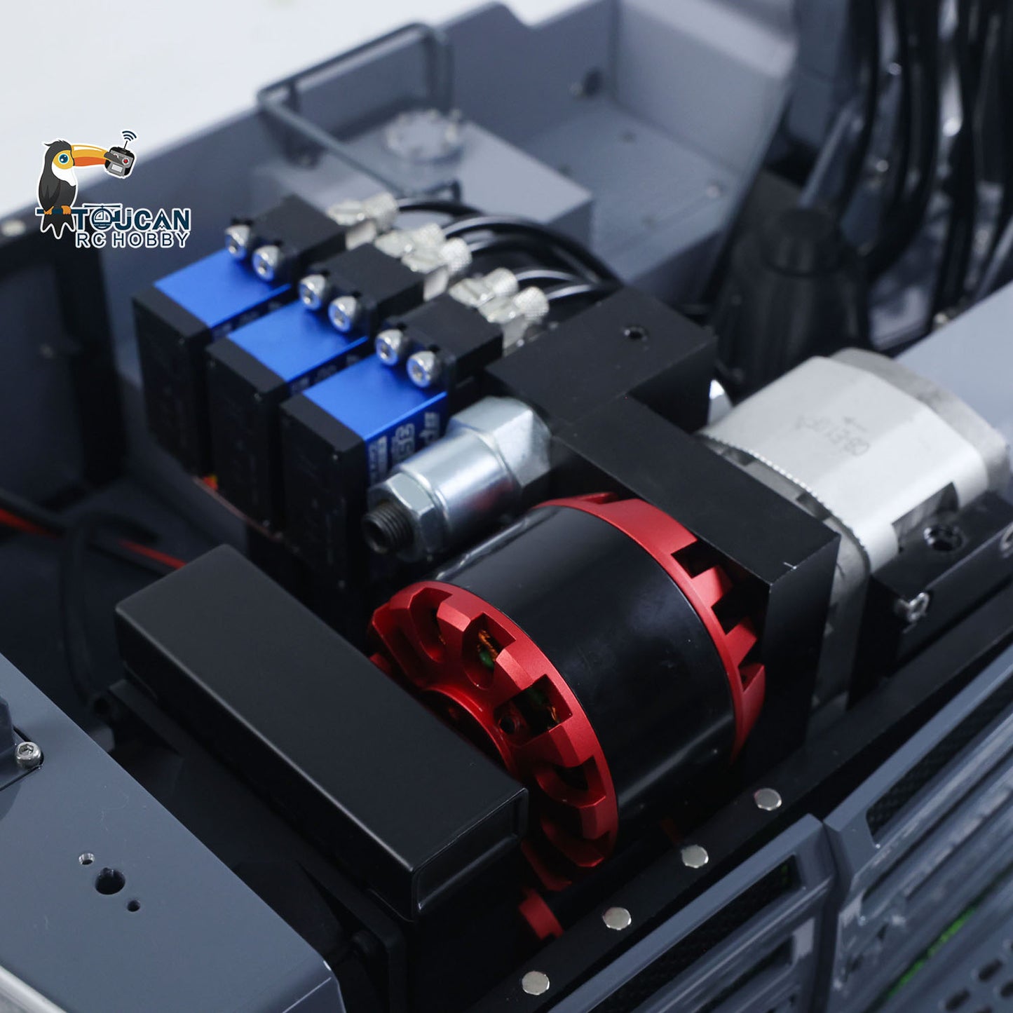 RTR 1/12 Remote Control Hydraulic Excavator 395F Heavy Duty Machine Metal 6CH Valves RC Digger Brushless Motor ESC Quick Coupler