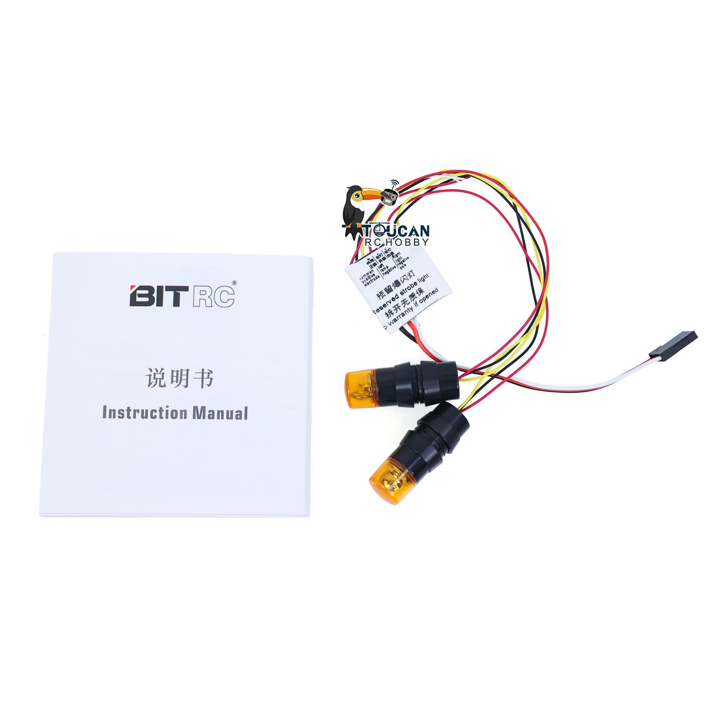 TOUCAN RC HOBBY BITRC 1/14 RC Excavator Loader Dump Truck Rotating Warning Beacon Light Construction Vehicle DIY Accessory