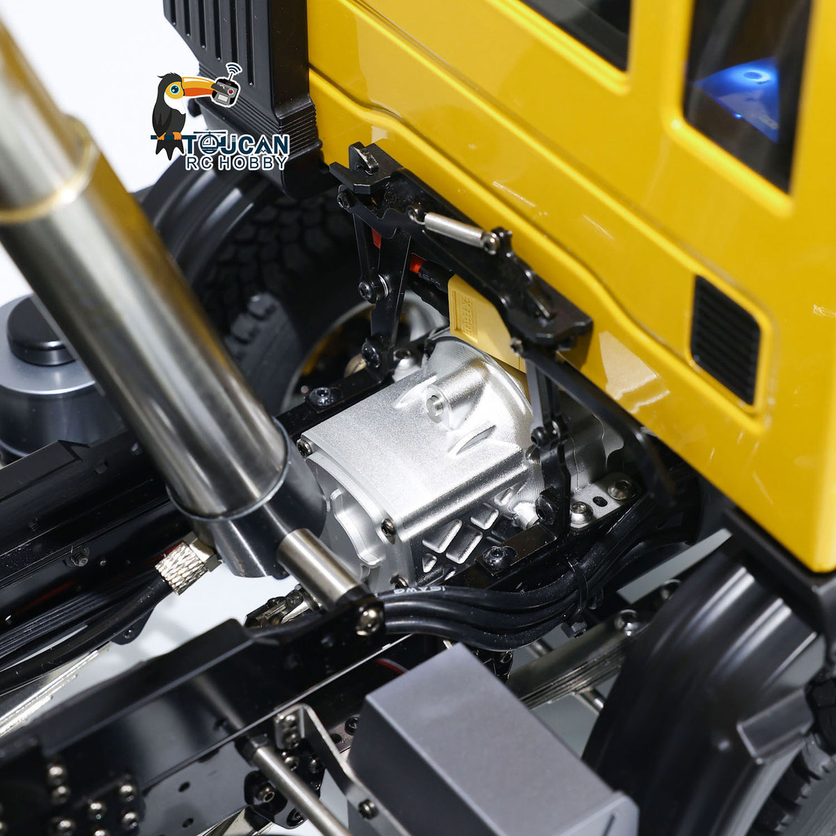 TOUCAN RC HOBBY MODOModel 1/14 Metal RC Hydraulic Dump Truck 8X8 Flip-Over Cover Lorry Vehicle Light Sound System Flysky ST8 Controller for Model Enthusiast