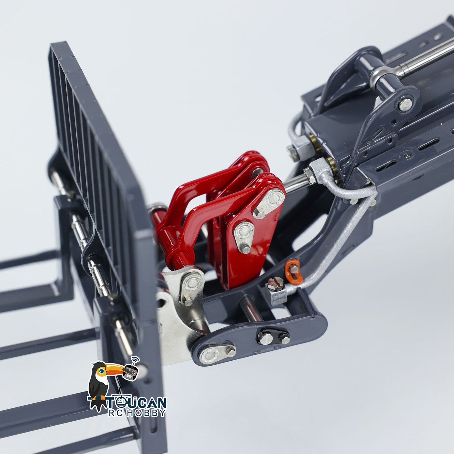 AT1050 LESU 1/14 4X4 Hydraulic RC Fork Truck Telescopic Arm Radio Control Loader Painted Assembled ST8 Radio System Vehicle Model