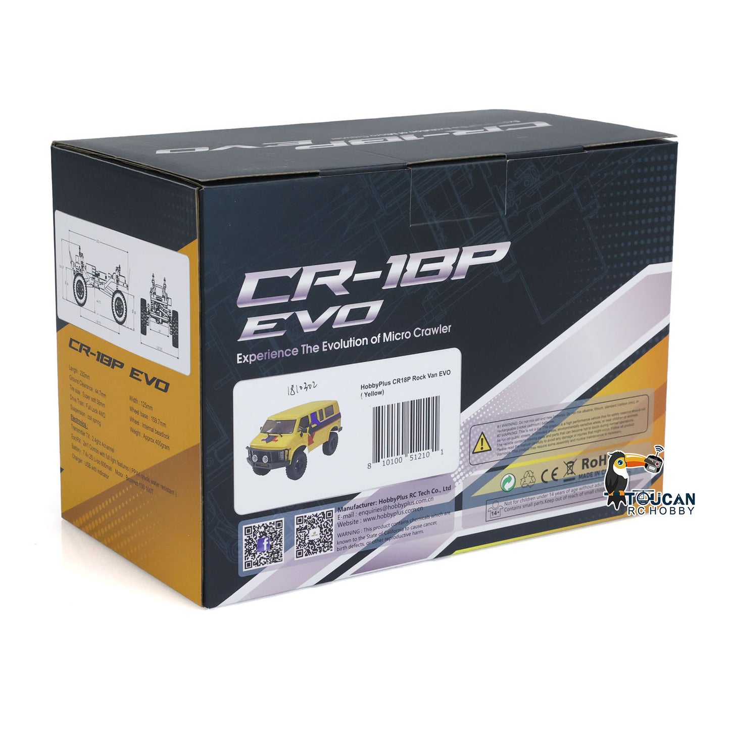 In Stock Hobby Plus 1/18 4x4 4WD CR18P RC Crawler Car Electric Remote Controlled Off-road Vehicles Hobby Model 2-speed Transmission