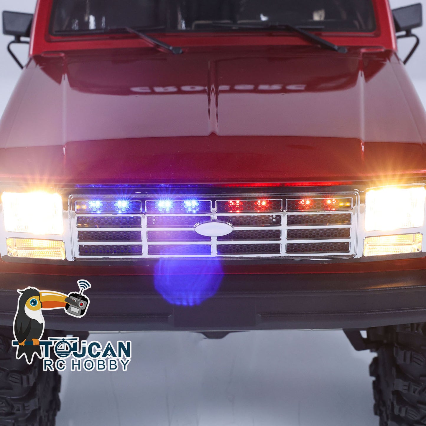 Free Shipping CN Stock Second-hand 1/8 4WD CORSSRC EMO X3 RC Towing Rescue Car 4x4 Remote Control Crawler Car Model