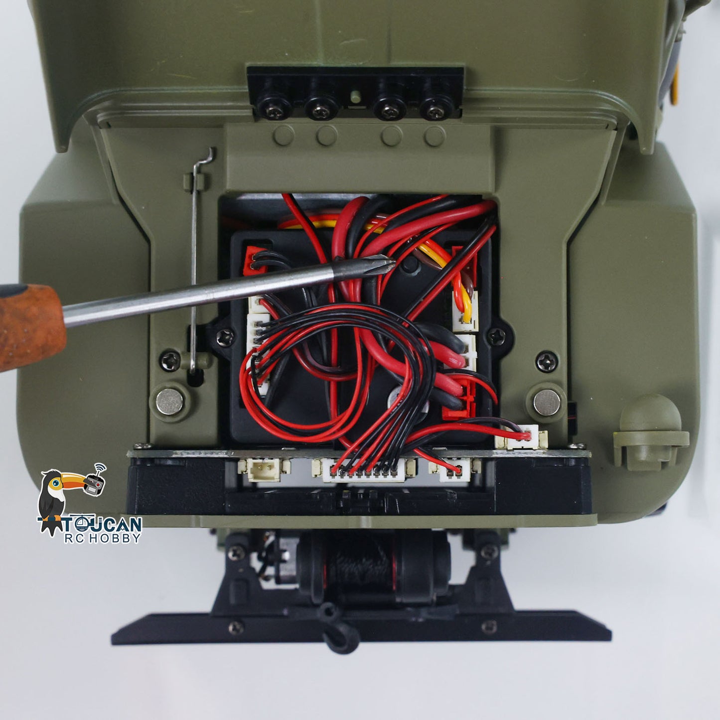 US Stock HG 1/14 4x4 Electric Military Truck HG4 58 Convertible Off Road Combat Vehicle Remote Control Car 2Speed Light Sound Motor Model