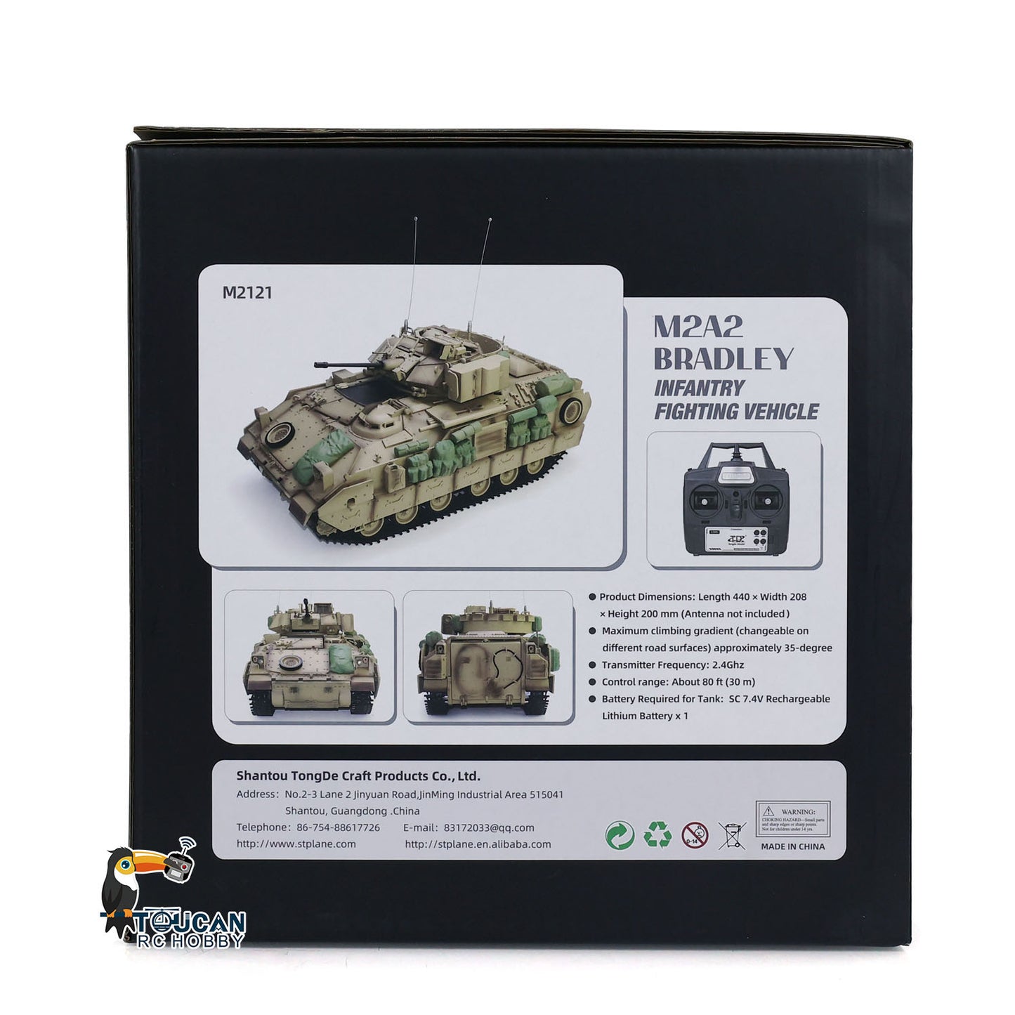 IN STOCK 1/16 Tongde RC Battle Tank Remote Control Panzer M2A2 Bradley Electric Infantry Fighting Vehicle DIY Simulation Model