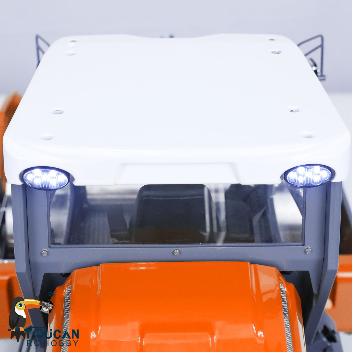 1/14 LESU Aoue-H13i RC Hydraulic Road Roller Orange Electric Assembled Engineering Metal Vehicle Sound Light System PL18EVLite