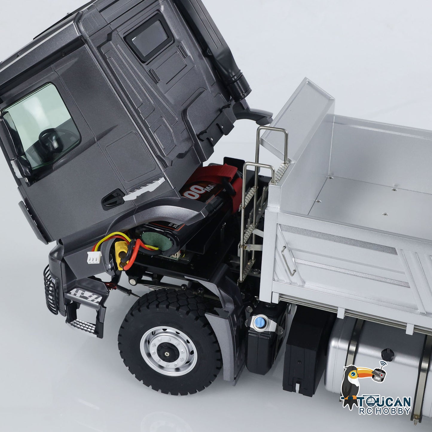 US STOCK Kabolite 4x4 1/14 RC Dumper Truck 5701 RTR Remote Control Tipper Car 2-speed Light Sound Emulated Engineering Vehicle