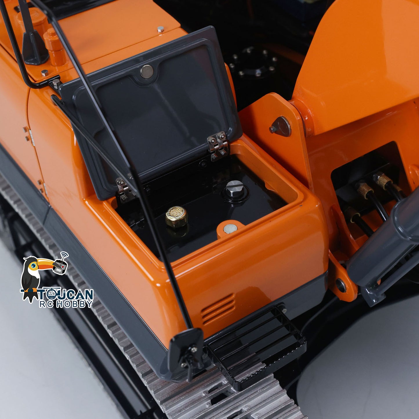 In Stock LESU 90% Metal 1/14 RC Hydraulic Digger Aoue DX350LC Remote Control Excavator Finished Model 3CH Valve Relief Valve 4MPA Pump