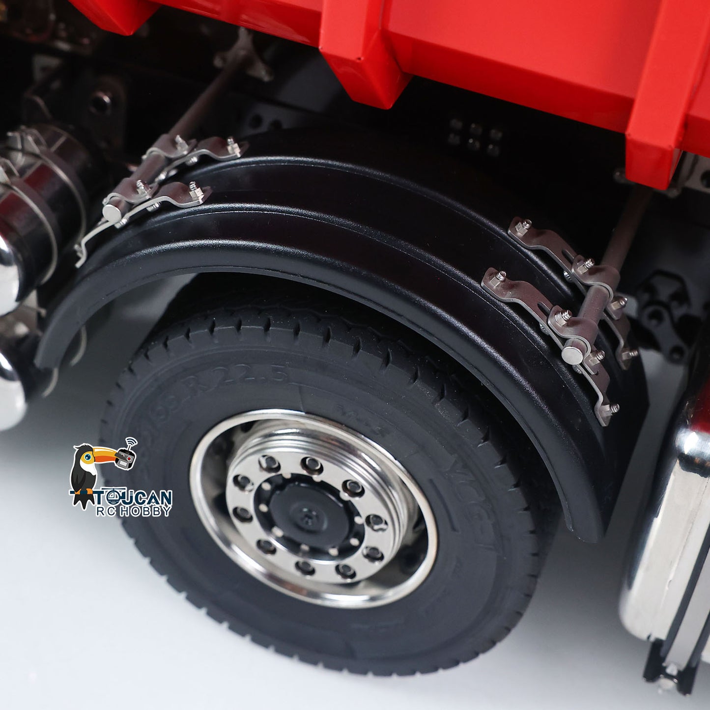 Toucanhobby 1/14 Remote Control Metal Hydraulic Roll On Off Dump Truck 8*8 5 Valves RC Full Tipper 3Speed Gearbox Hobbywing 1060 Brushed ESC Differential Locks