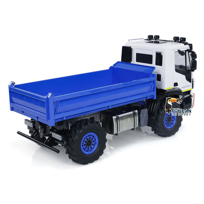 4*4 Metal 1/14 RC Hydraulic Dumper Truck Snow Blade Remote Control Tipper Cars Sound Light LED Assembled and Painted ESC Servo