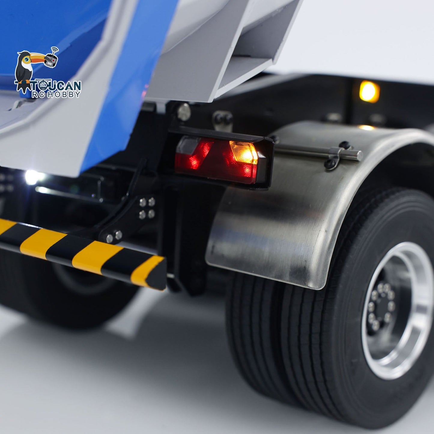 Customized LESU 1/14 RC Metal Hydraulic Dump Trailer For Tractor Truck DIY Lorry Car Simulation Vehicle Model Electric Legs Assembled Painted