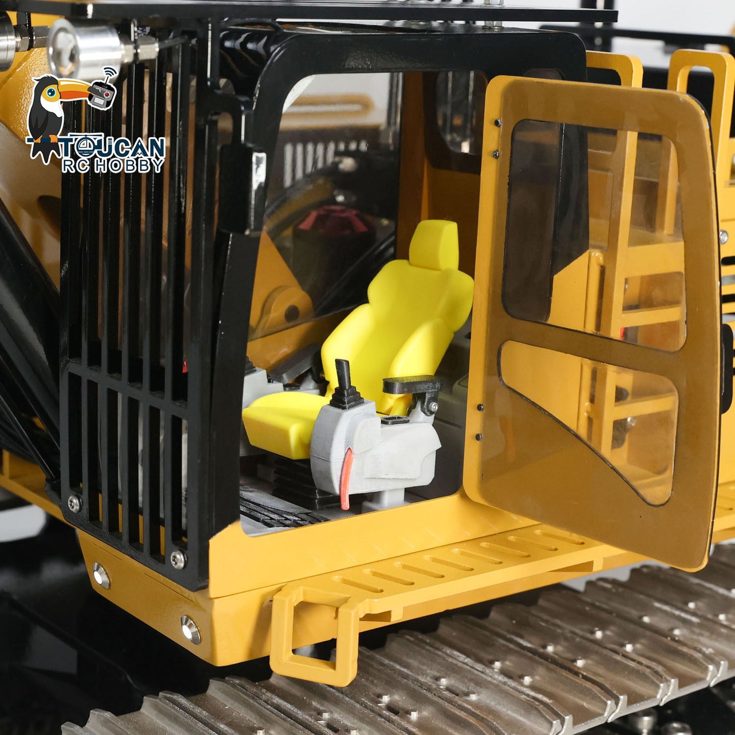 USA Pre-Order by the sea 1:8 RC Metal Hydraulic Excavators 385CF PL18EV Lite FlySky PL18EV Lite Heavy Duty Radio Control Diggers Smoke Unit Sound System