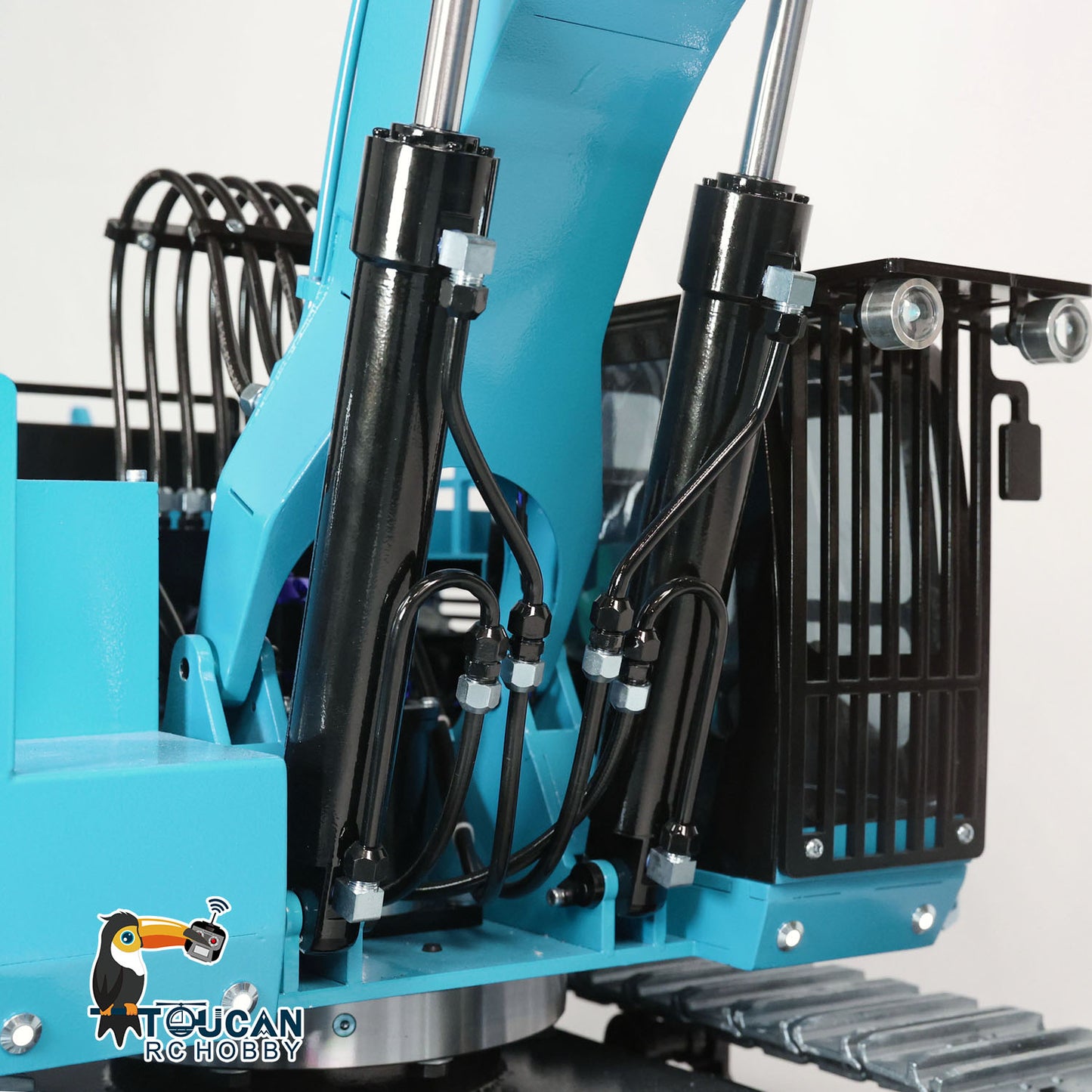 TOUCAN 1/8 385CF Metal Hydraulic RC Excavator RTR 150KG Heavy Duty Remote Control Diggers Ready to Run Upgraded Version Models