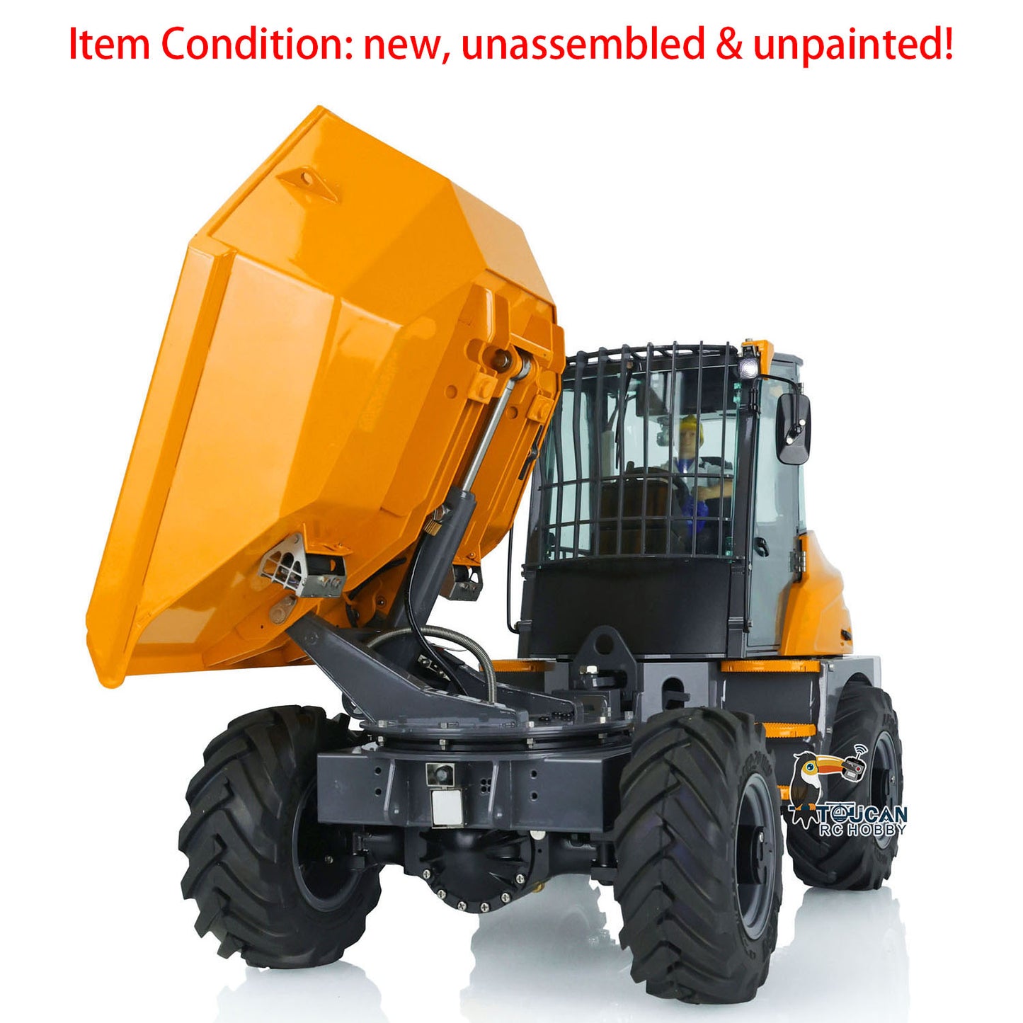 LESU 1/14 Metal Scale 4*4 AOUE 6MDX Unpainted and Unassembled Remote Control Hydraulic Articulated Dump Truck Servo ESC
