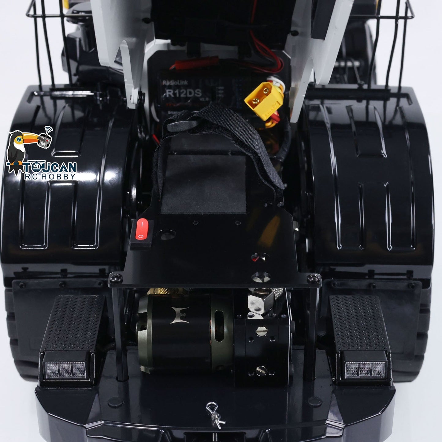 1/14 RC Metal Hydraulic Loader WA480 Remote Control Construction Heavy Machine Quick Coupler Fork Bucket Light Sound ST8 Radio