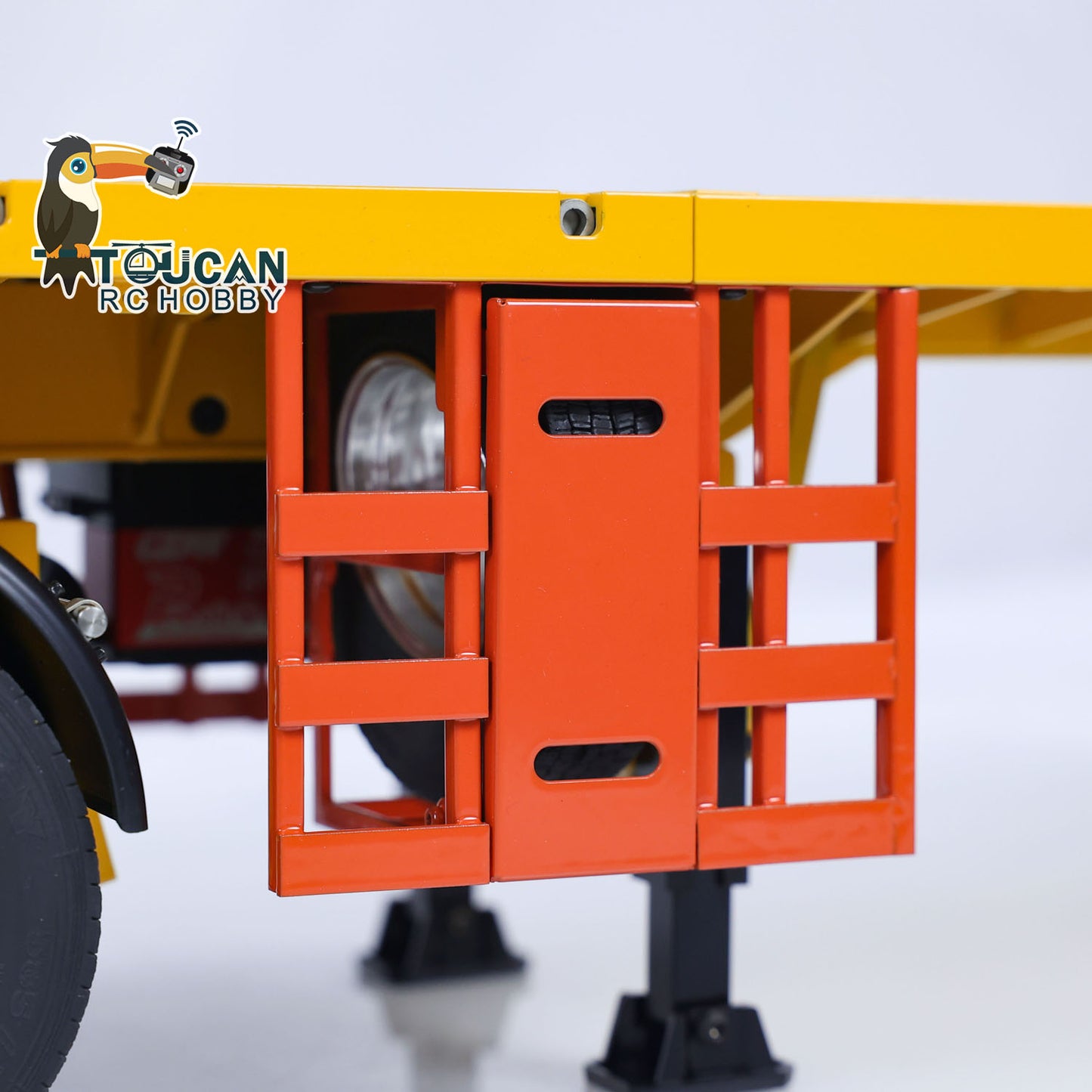 NOOXION Metal 1/14 6-axle Flat RC Trailer for Remote Controlled Tractor Truck Electric Cars DIY Parts Hobby Model