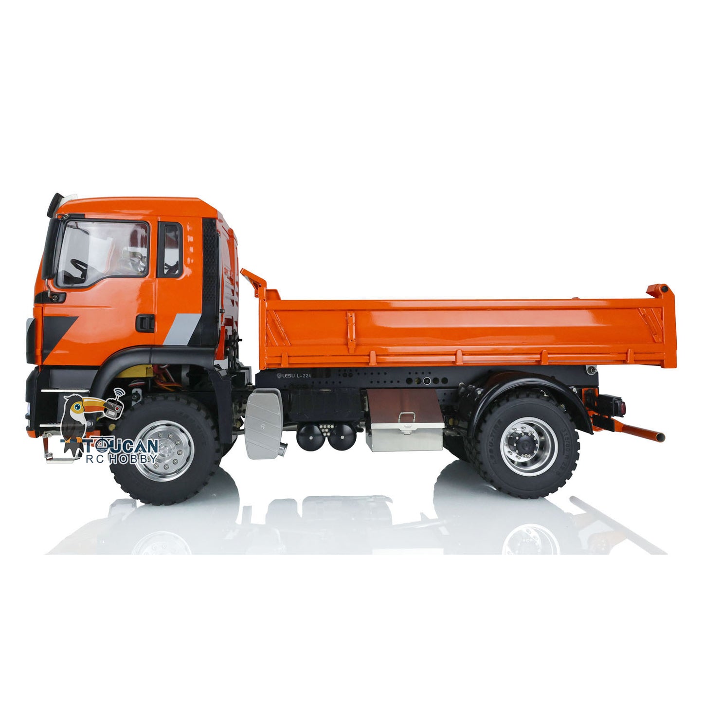 LESU 1/14 4X4 Painted Hydraulic RC Dumper Truck Metal TGS Ready To Run Remote Control Tipper Car Model Motor Servo ESC