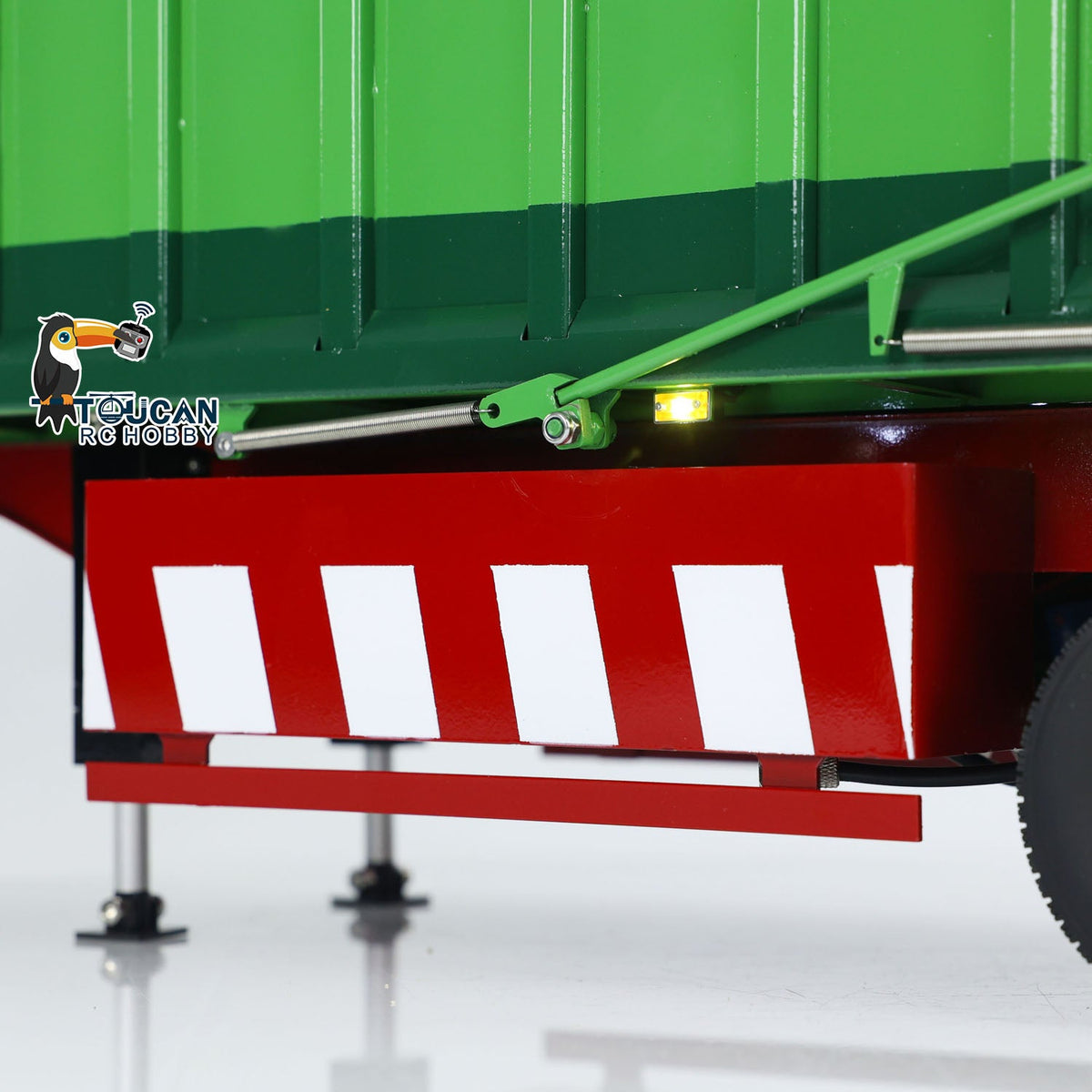 HHG Model 1/14 RC Hydraulic Dump Trailer - Metal 3 Axles Electric Landing Legs