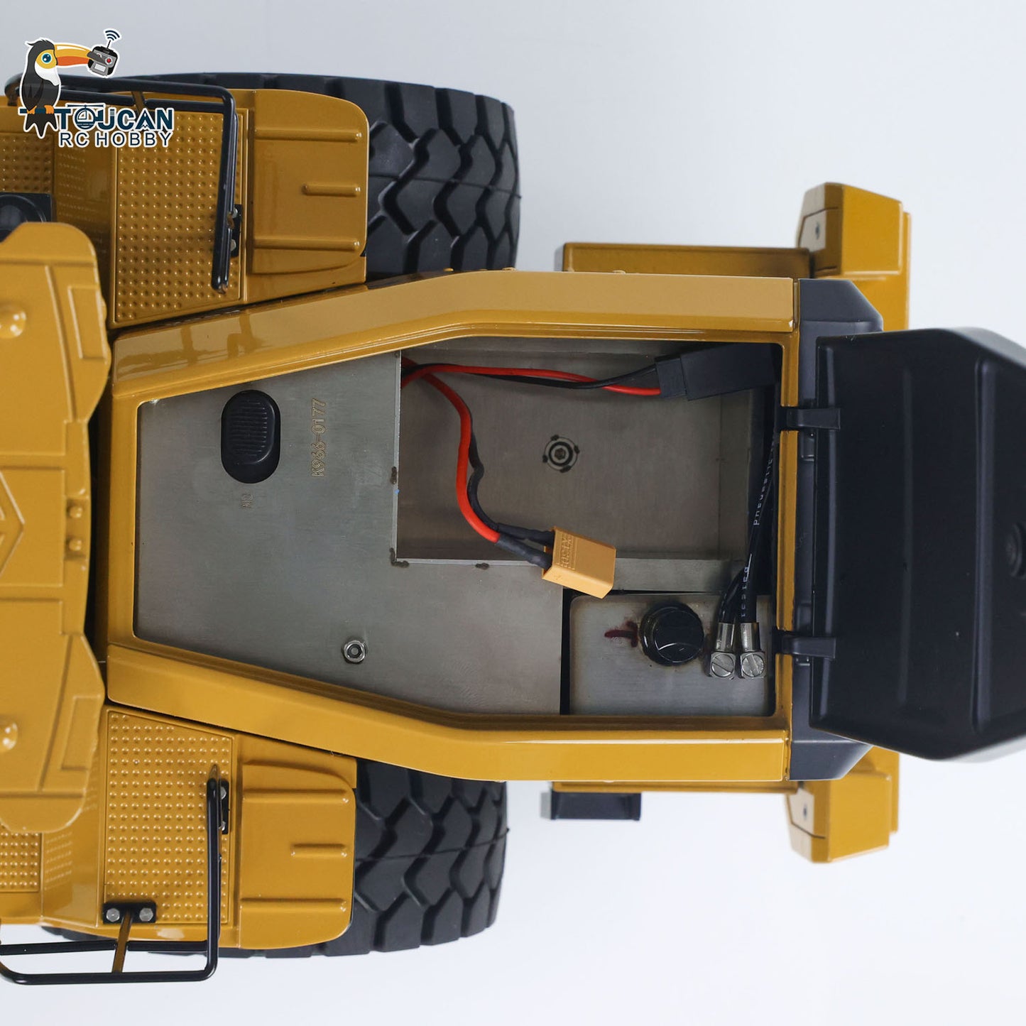 In Stock HUINA K966 KABOLITE 2.4Ghz 1/16 Hydraulic RC Loader 966 Car 7500mAh Battery 8 Channels Radio Control Good Hydraulic Valve Pump Wheel