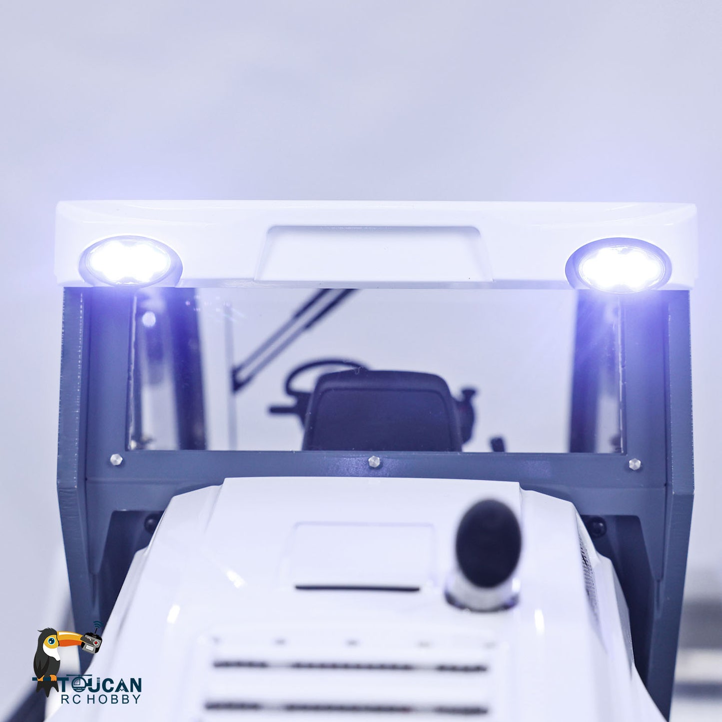 LESU 1/14 Hydraulic RC White Road Roller Aoue-H13i Electric Assembled Engineering Metal Vehicle Sound Light System ESC Motor