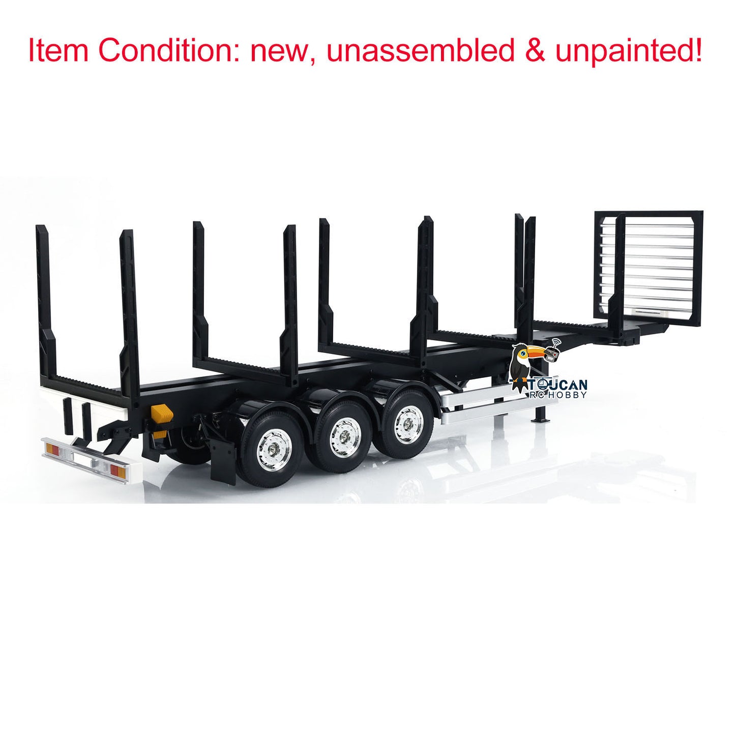 1/14 3 Axles Unpainted RC Reefer Semi-trailer Container Timber Flatbed Semi Tractor Truck KIT DIY Electric Car Hobby Models