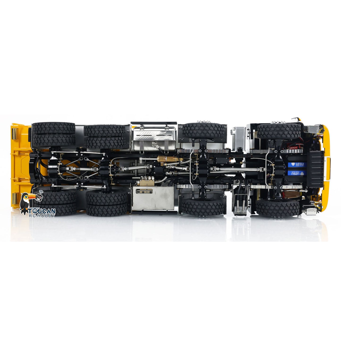 LESU 8x8 1/14 RC Hydraulic Roll On Dumper Truck RTR Radio Control Full Dump Cars Lights Sounds
