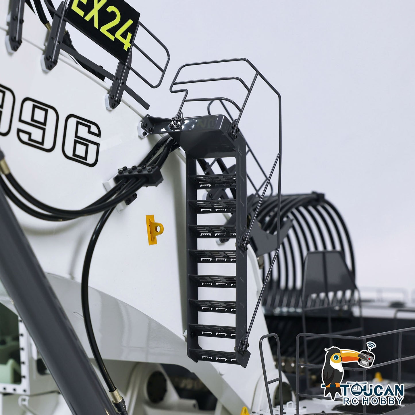 1/20 Metal Painted Assembled RC Hydraulic Equipment Remote Controlled Excavator for 996 Taranis XE Radio Digger Frsky-Taranis-XE