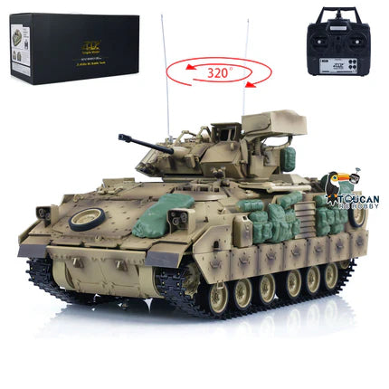 US Stock 1/16 Tongde RC Battle Tank M2A2 Bradley Electric Infantry Fighting Vehicle Barrel Recoil System Electric Simulation Model