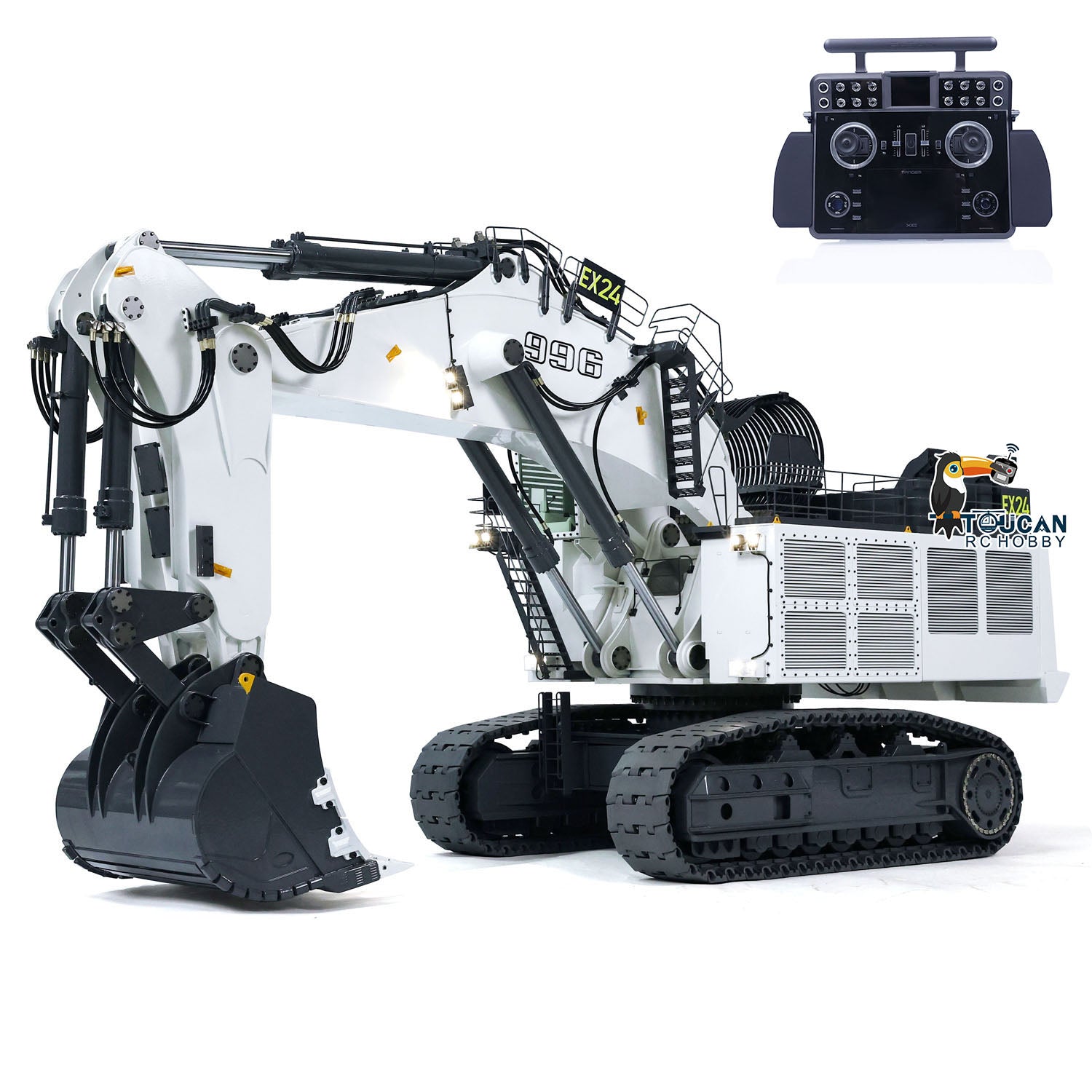 ロボット　ラジコン 1/20 Metal Painted Assembled RC Hydraulic Equipment Remote