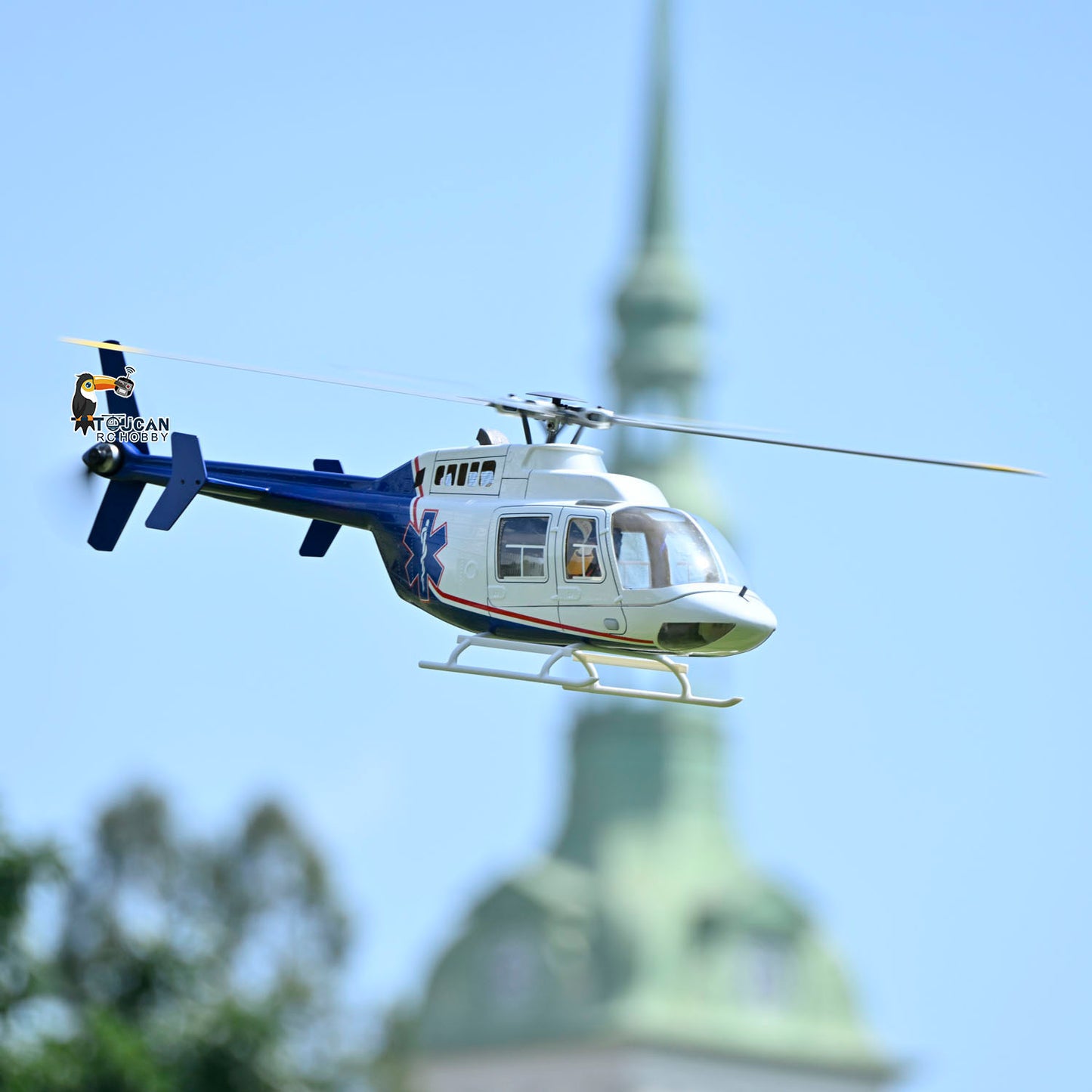 FLYWING Bell 407 Remote Control Helicopter 470 Class Model Plane One Click Return Brushless Motor RTR Flysky I6S Radio Battery