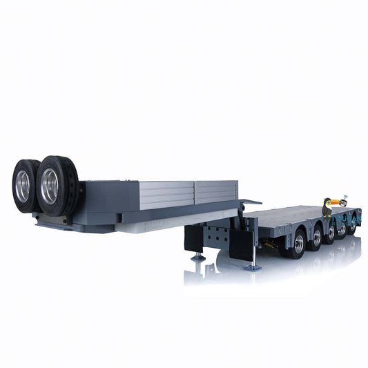 1/14 Metal CNC Heavy 5Axle Steering Trailer Extra Flat 2Axles Module Sticker for TAMIYAA RC Tractor Truck