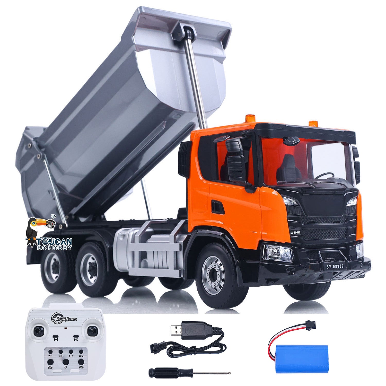 TOUCAN RC HOBBY Double E 1/20 Electric Remote Control Dump Truck 6X4 R