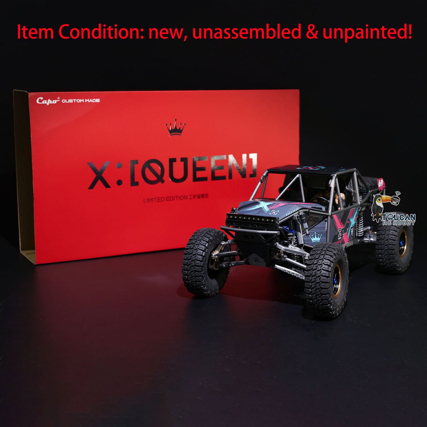 Capo U4 CD1582X Queen 1:8 Remote Control Crawler Car RC Racing Climbing Vehicle KIT 2 Speeds Unassembled Unpainted DIY Model