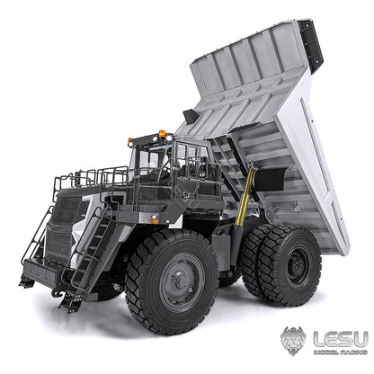LESU 1/16 Metal Hydraulic RC Mining Truck Aoue R100E Radio Controlled Dumper Car Simulation Hobby Models DIY Construction Vehicle
