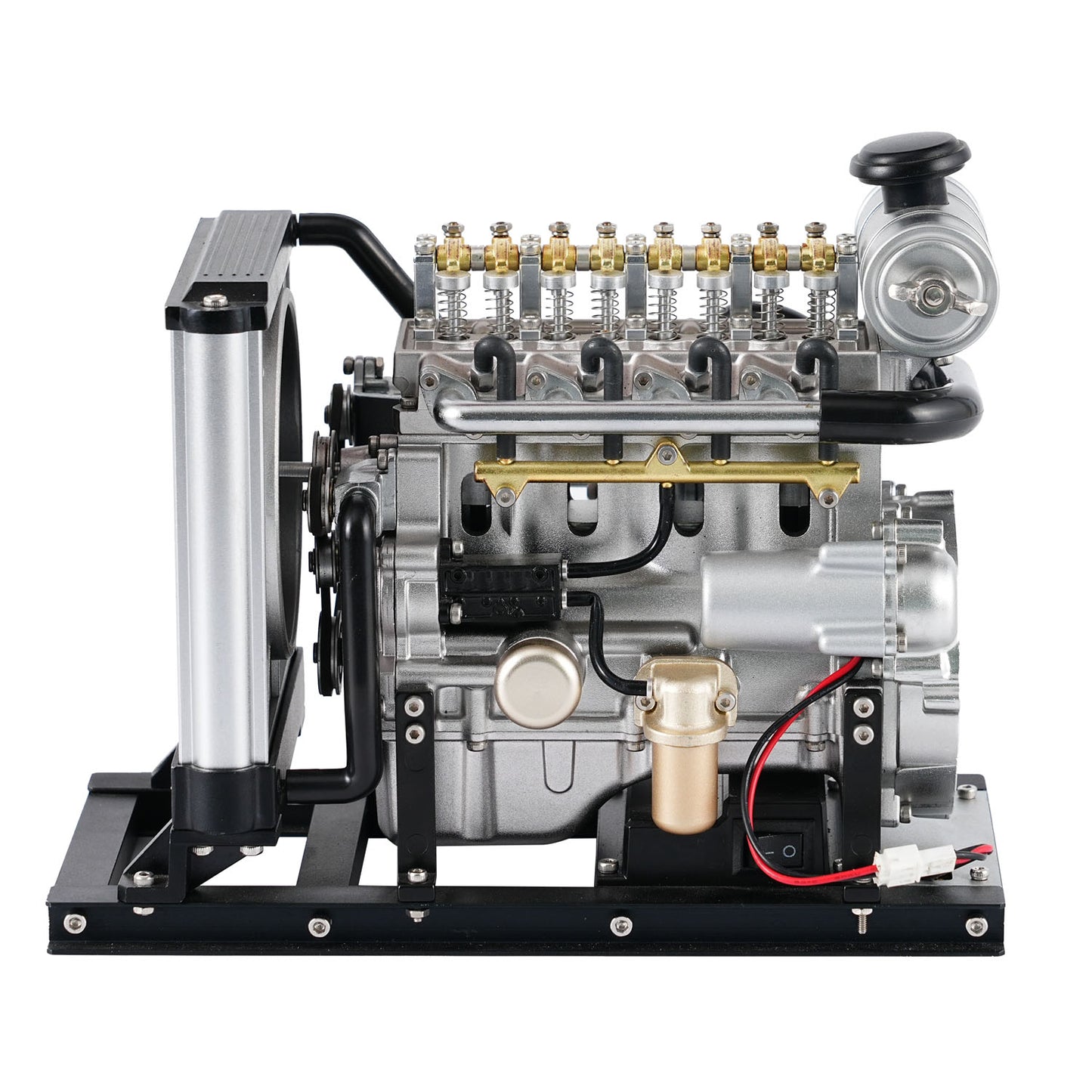 TECHING Mini Diesel Four-cylinder Mechanical Engine Metal Assembled Engine Model Decorative Display KIT Unassembled