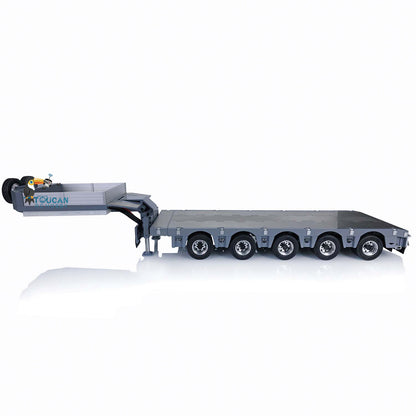1/14 Metal CNC Heavy 5Axle Steering Trailer Extra Flat 2Axles Module Sticker for TAMIYAA RC Tractor Truck