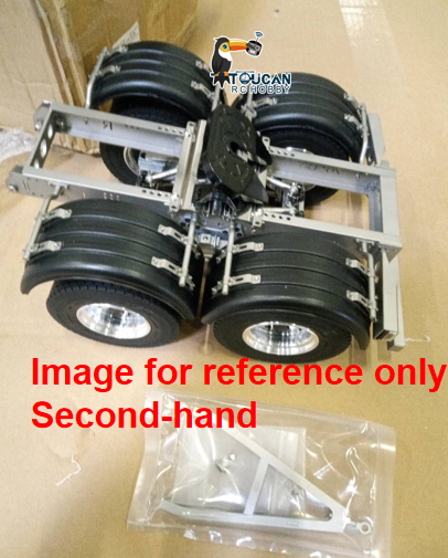 Second Hand Fast Free Shipping for EU 2 Axles 1/14 Metal Trailer with Fifth-wheel Traction for RC Car Truck Model