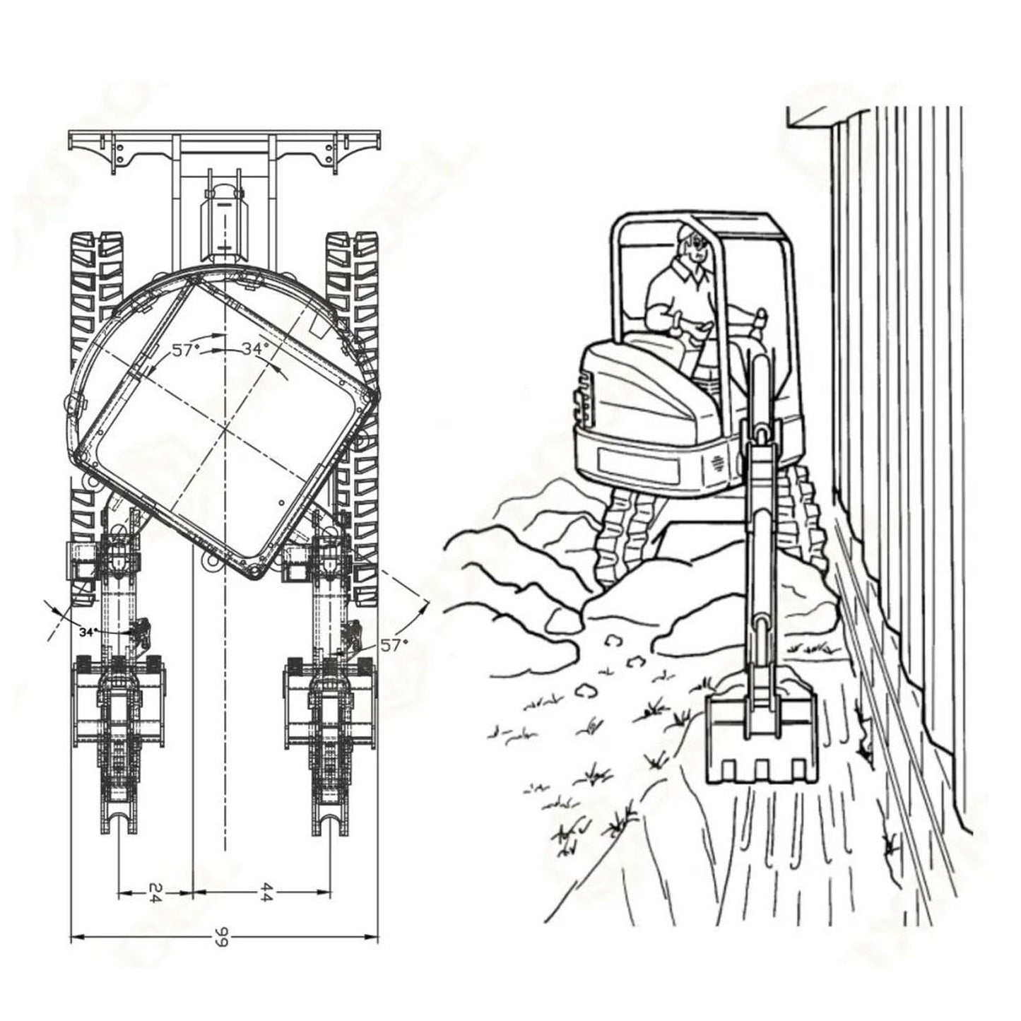 JXModel 1/14 E20 Mini RC Hydraulic Excavator Upgraded Remote Control Digger Simulation Construction Vehicle Models Sounds Light