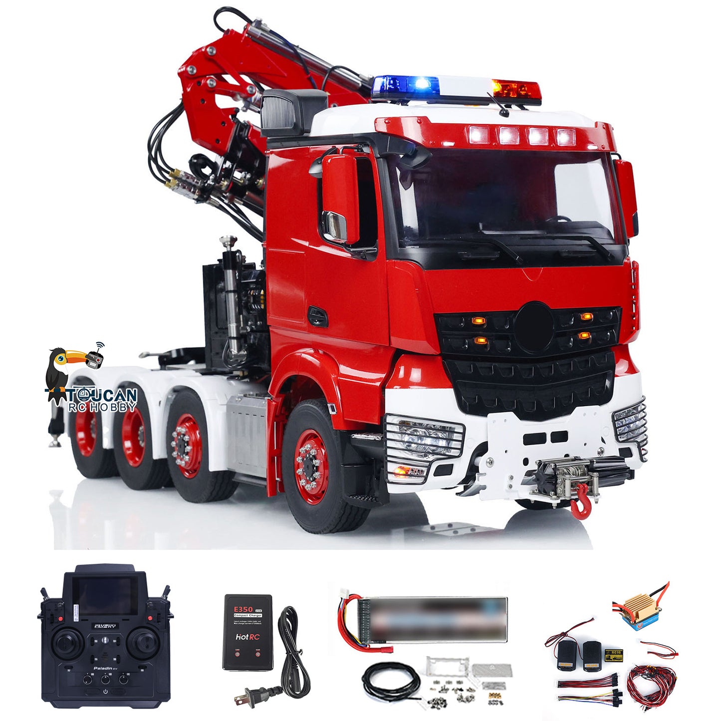 LESU 8x8 1/14 Hydraulic RC Equipment Remote Control Crane Tractor Truck Fly Jib Cars Hobby Model PNP/RTR Upgraded Ver