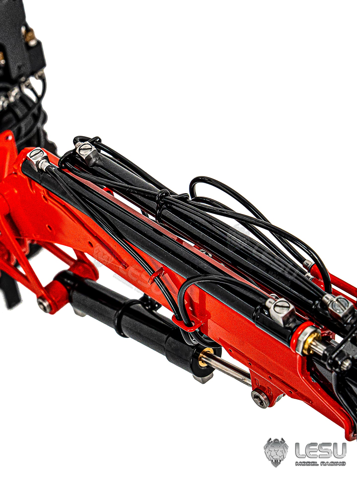 Metal Hydraulic Forklift Jib Arm for LESU 1/14 Heavy Forklift Aoue LD160S Remote Control Construction Vehicles Upgraded Parts