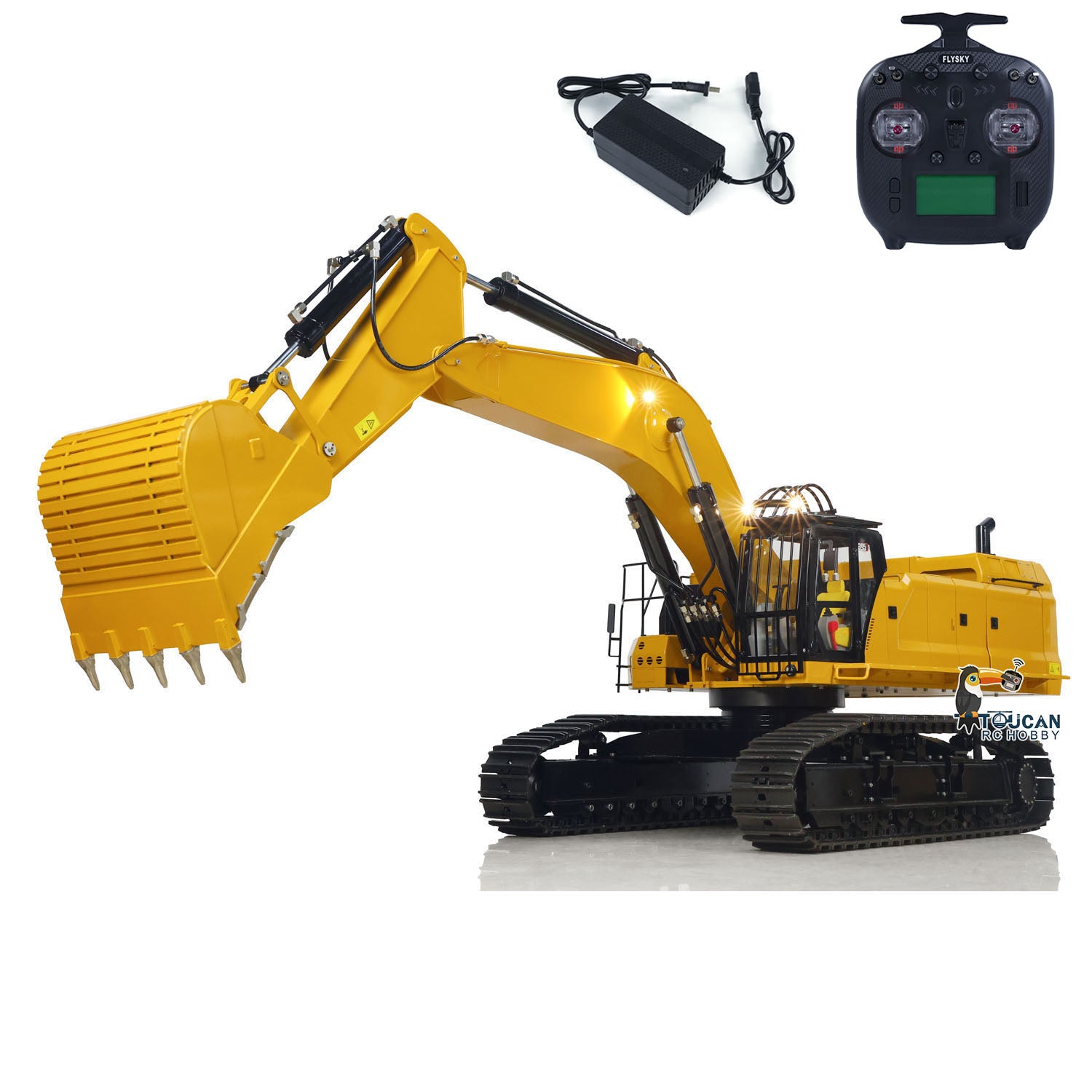 1/8 395 Metal RC Hydraulic Excavator Heavy Duty Digger RTR Radio